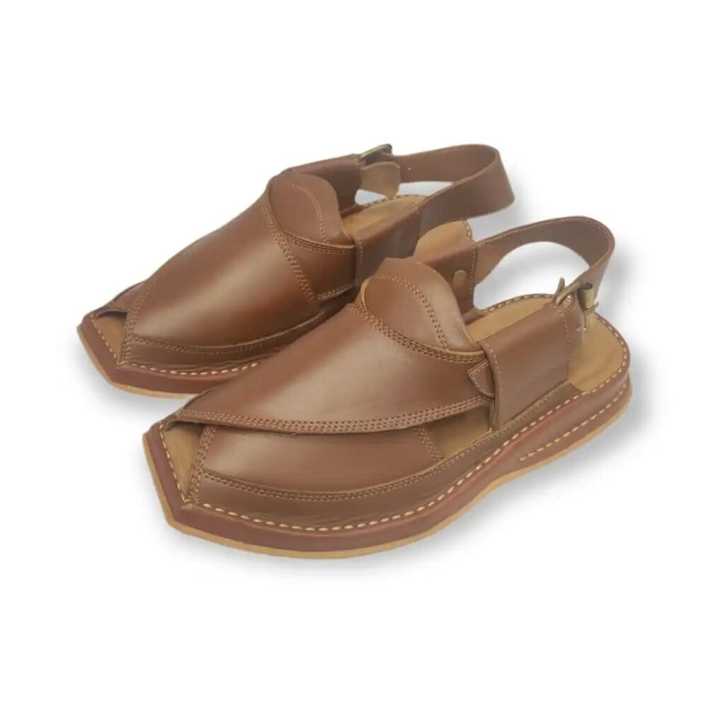 Leather Brown Color Fancy Chappal