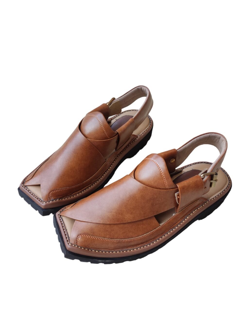 Vibram Sole Brown Kaptaan Chappal 2023
