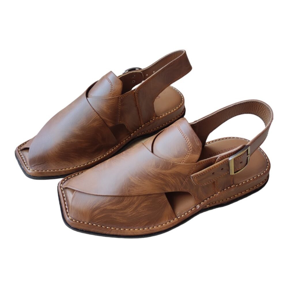 Brown Zardari Style Chappal