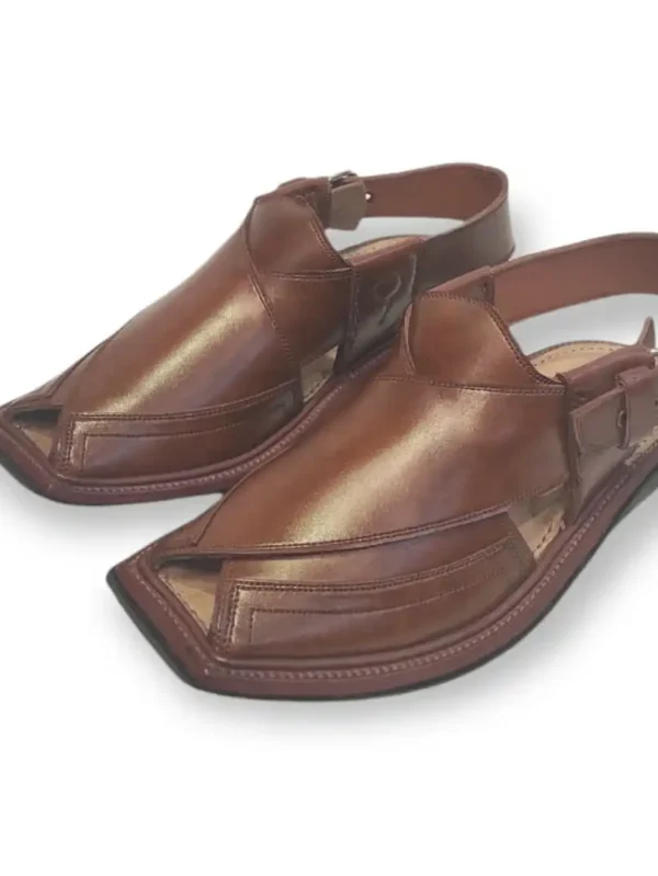 Traditional Brown Peshawari Chappal