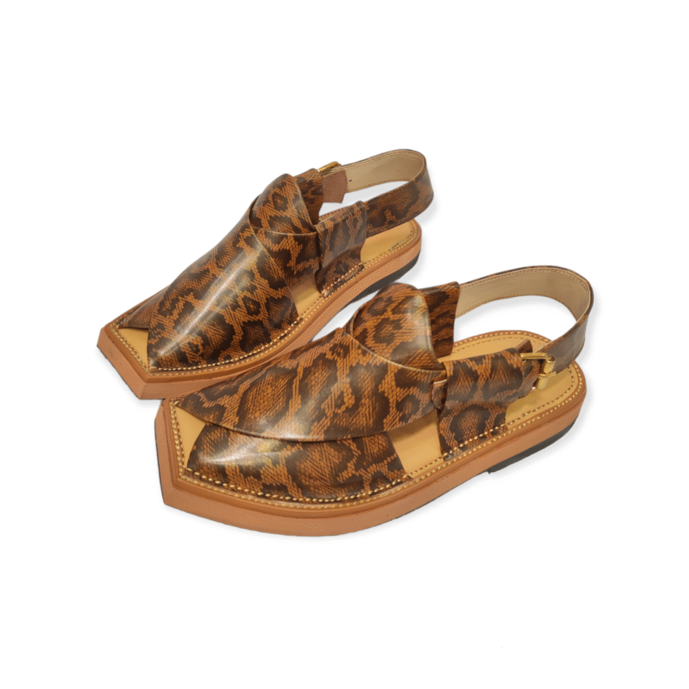 Handmade Snake Pattern Kaptaan Chappal
